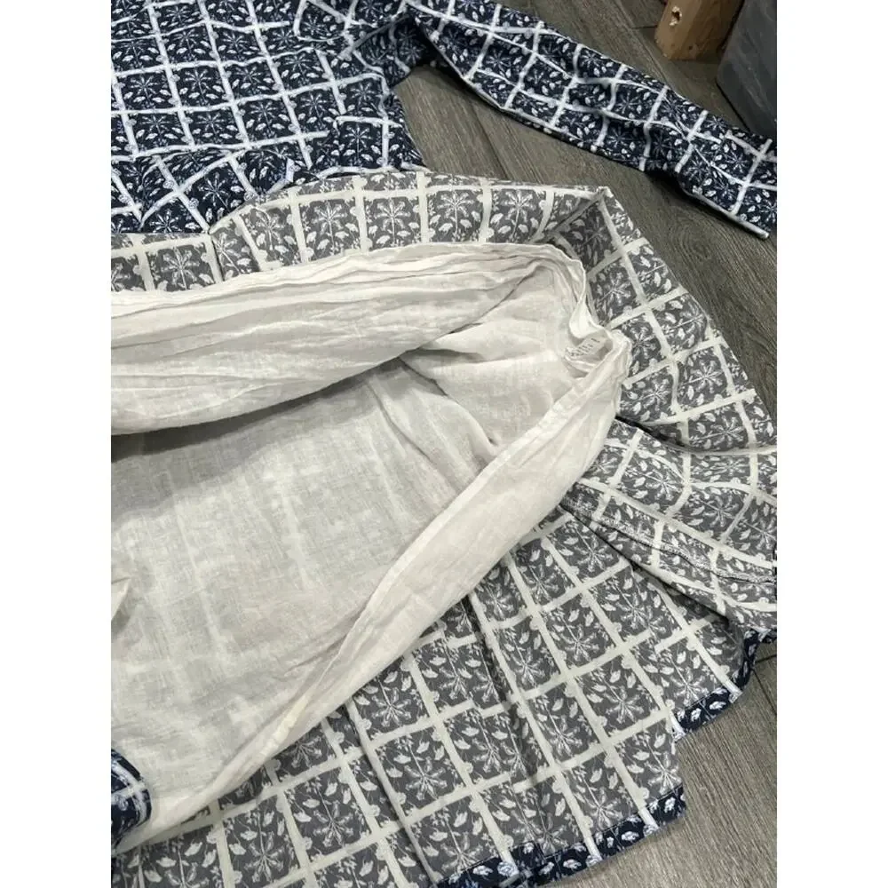 ADDISON BAY Women's cotton blend collared vacation Dress Navy XL A004481 - Picture 5 of 9